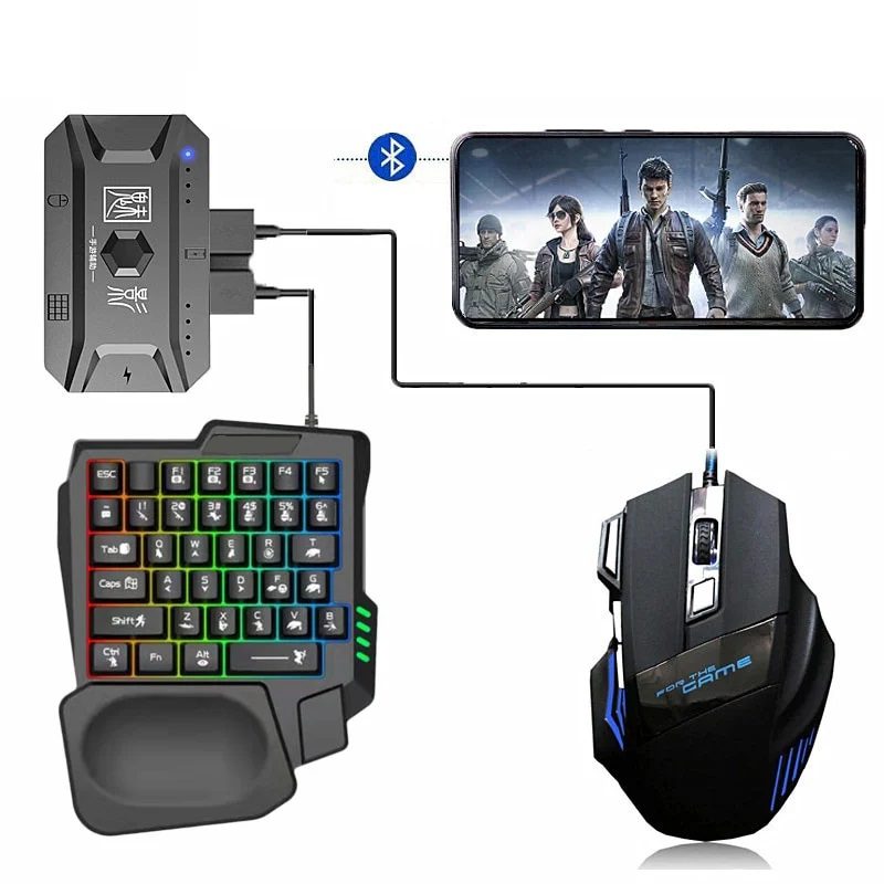 "GearUP K190 Mobile Gaming RGB Keyboard and Mouse Combo, featuring customizable RGB lighting, ergonomic design, high responsiveness, and compatible with mobile gaming setups"