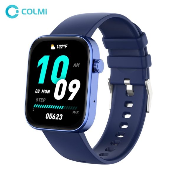 COLMI P71 Bluetooth Calling Smartwatch with 1.9-inch HD Display, Heart Rate and SpO₂ Monitoring, Waterproof Fitness Watch – Available in Black, Blue, and Purple Colors