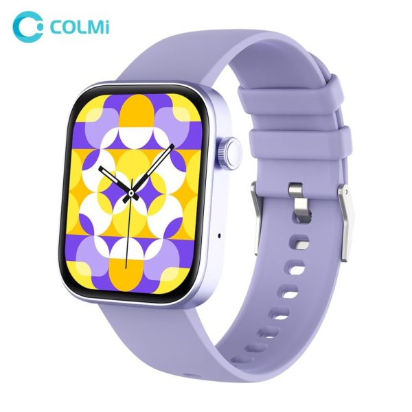 COLMI P71 Bluetooth Calling Smartwatch with 1.9-inch HD Display, Heart Rate and SpO₂ Monitoring, Waterproof Fitness Watch – Available in Black, Blue, and Purple Colors