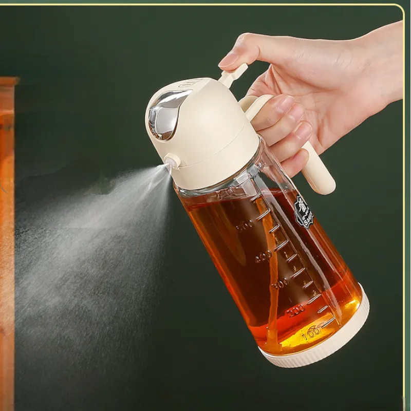 High Capacity Glass Oil Dispenser 630ML – Transparent Cooking Oil Bottle with Leak-Proof Spout for Kitchen Use