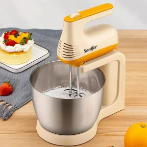 Sonifer Stand Mixer SF-7029, 150W, 3.5L Stainless Steel bowl, 5-speed automatic electric mixer for home baking, cake, dough, cream mixing